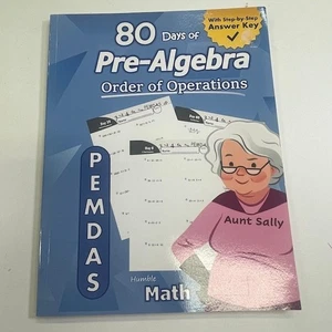 Homeschool Workbook 80 Days of Pre-Algebra Pemdas Middle School New - Picture 1 of 6