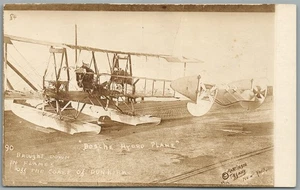EARLY AVIATION BOSCHE HYDRO PLANE ANTIQUE REAL PHOTO POSTCARD  - Picture 1 of 2