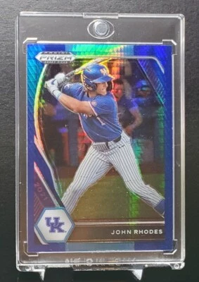 2021 Prizm Draft Picks PDP76 John Rhodes UK/ ORIOLES Blue Hyper Prizm NMMT - Image 1 of 4
