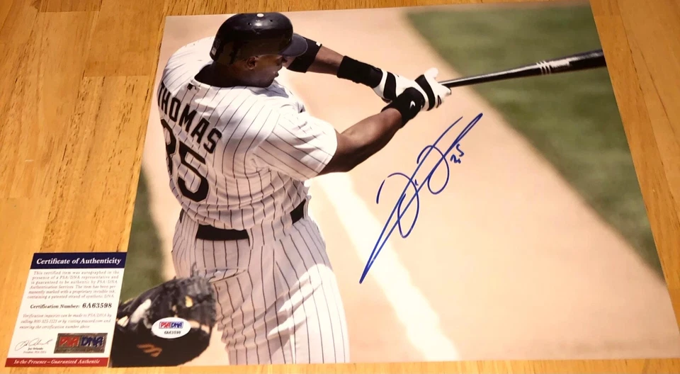 Frank Thomas Chicago White Sox Signed Autographed 11x14 Photo PSA B - Image 1 of 1
