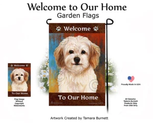 Welcome Garden Flag - Cavachon 034 - Picture 1 of 1