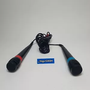 Singstar (2x) Microphones (Red & Blue) for PS2, PS3, PS4 & PC. 3.5mm Jack - Picture 1 of 4