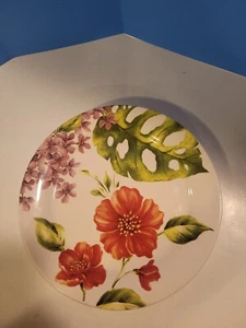 9" Pier 1 Imports Fuji Floral Decorative Plate - Picture 1 of 4