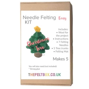 Needle Felting Kit- Christmas Tree. Makes five. Level -Easy - Picture 1 of 1
