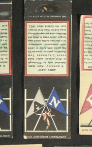 1935 College Rivalry Diamond Match Cover Army Knights v Navy NICE 