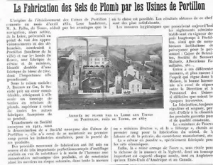 TOURS (37) USINES DE PORTILLON / SELS DE PLOMB / PALLU BRUZON / ADP 1923 - Foto 1 di 1