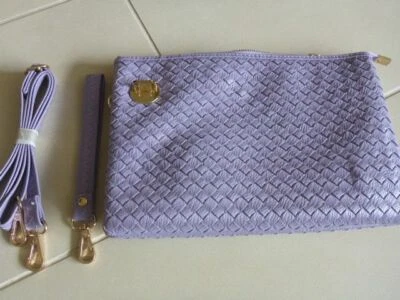 Exklusiver Clutch Handtasche  Tasche lila aus mega feinem Leder ! NEU !! - Bild 1 von 2