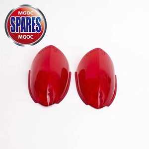 Classic MG MGB MGC Sprite Midget Pair of TWO USA Red Rear Lamp Lens 57H5359 x2 - Picture 1 of 1