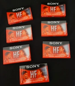 Cintas de audio en blanco Cassette HF 90 minutos nuevo sellado lote de 7 - Imagen 1 de 4