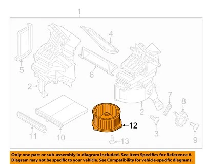 Used HVAC Blower Motor fits: 2015 Mazda 3  Grade A - Image 1 of 3