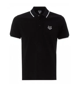 Kenzo Mens Tiger Crest Cotton Black Polo Shirt - Picture 1 of 2