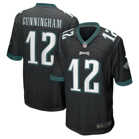 Philadelphia Eagles Randall Cunningham Nike Men's Black NFL Retired Game Jersey Cover