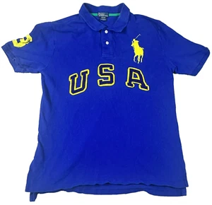 Vintage 90s Polo by Ralph Lauren Boys XL (16-18) Big Pony USA Spell Out - Picture 1 of 8