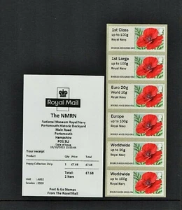POPPY Ma15 NMRN ROYAL NAVY O/P OCT 2015 A002 Collector Strip POST GO - Bild 1 von 1