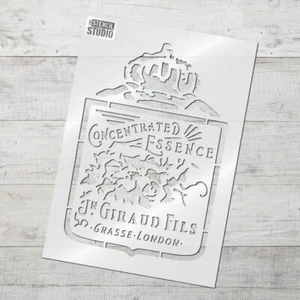 Concentrated Essence Vintage French Perfume Stencil. Shabby Chic French 10652 - Picture 1 of 8