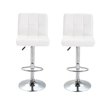 Sgabelli moderni in similpelle per cucina pub bar design Bianchi 2 PZ.