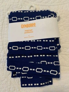NWT Gymboree Navy Blue Patterned Leggings Size 5 - Picture 1 of 4
