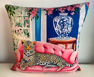 New cushion cover leopard cheetah cat animal jungle retro print 45x45cm - Picture 1 of 10