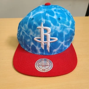 Houston Rockets NBA Mitchell Ness Blue Red Baseball Cap Hat Snapback OSFA - Picture 1 of 7
