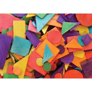 Creativity Street Wood Geometric Shapes, 1/2" to 2", 200 Pieces - Picture 1 of 3