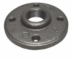 1/2" BLACK MALLEABLE IRON FLOOR FLANGE fitting pipe npt - LOT OF 25 - Picture 1 of 2