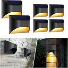 6 Pack Solar Deck Lights Outdoor Waterproof Led Steps Lamps Stairs Garden Fence