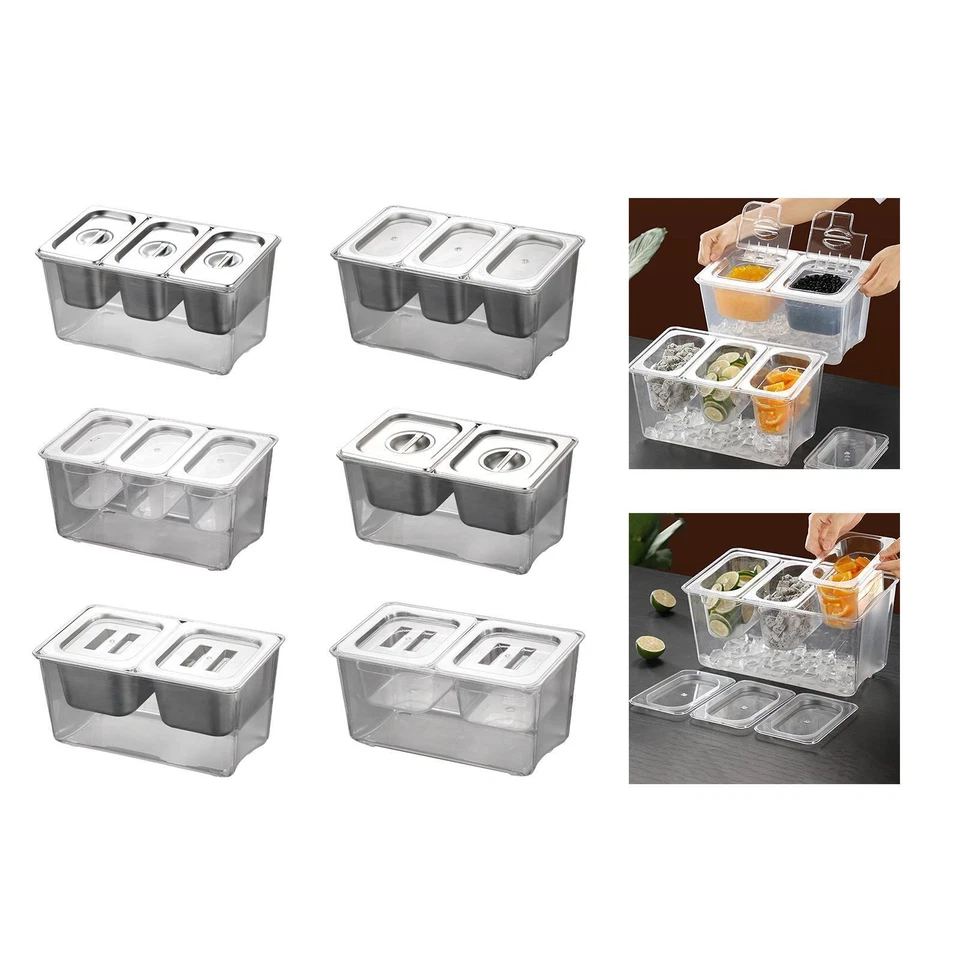 Chilled Condiment Server for Small Ingredients with Containers Fruit Tray - Image 1 of 1