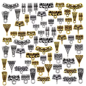 European Bracelet Making Mixed Bead Charm Bail Tube Beads for DIY Findings 30PCS - Picture 1 of 6