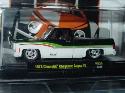 M2 MACHINES 1973 CHEVROLET CHEYENNE C10 SQUAREBODY PICKUP TRUCK -Black/White MIP - Image 1 of 3
