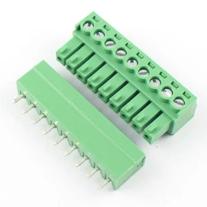 Conector enchufable de terminal de tornillo recto de 3,5 mm paso 9 pines 10 piezas - Imagen 1 de 6