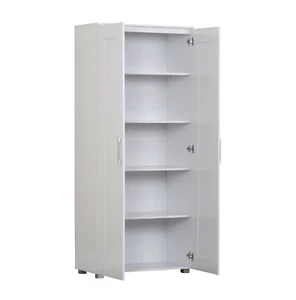 Kitchen / bathroom/ Laundry Pantry Linen Storage Cupboard 2 Door - White - Picture 1 of 4