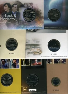 COIN COVERS LARGE 50p £1 £2 £5 - 2018 2019 2020 2021 2022 -slight fault on back - Picture 1 of 146