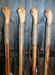 FLAMED KNOB WOOD WALKING STICKS FOR HIKING FARMERS DOG WALKERS RUSTIC STYLE 49" 