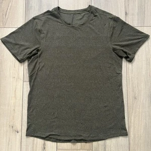 Lululemon Shirt Mens Medium Dark Green Short Sleeve Training Gym Workout - Picture 1 of 8