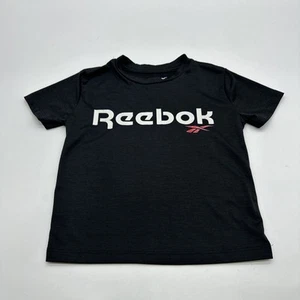 Reebok T-Shirt Youth Boy 4 Graphic Print Logo Black..#30068 - Picture 1 of 8