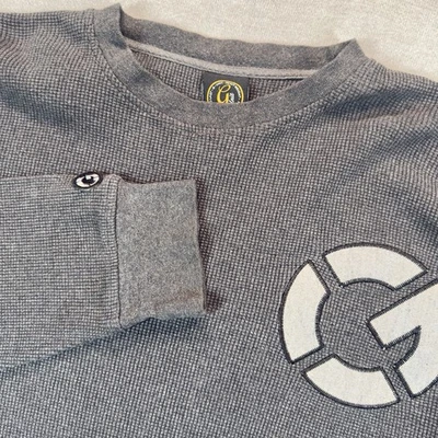 Vtg G-Unit Mens Thermal Shirt 2XL Gray Long Sleeve Waffle Knit Logo Embroidery - Image 1 of 4