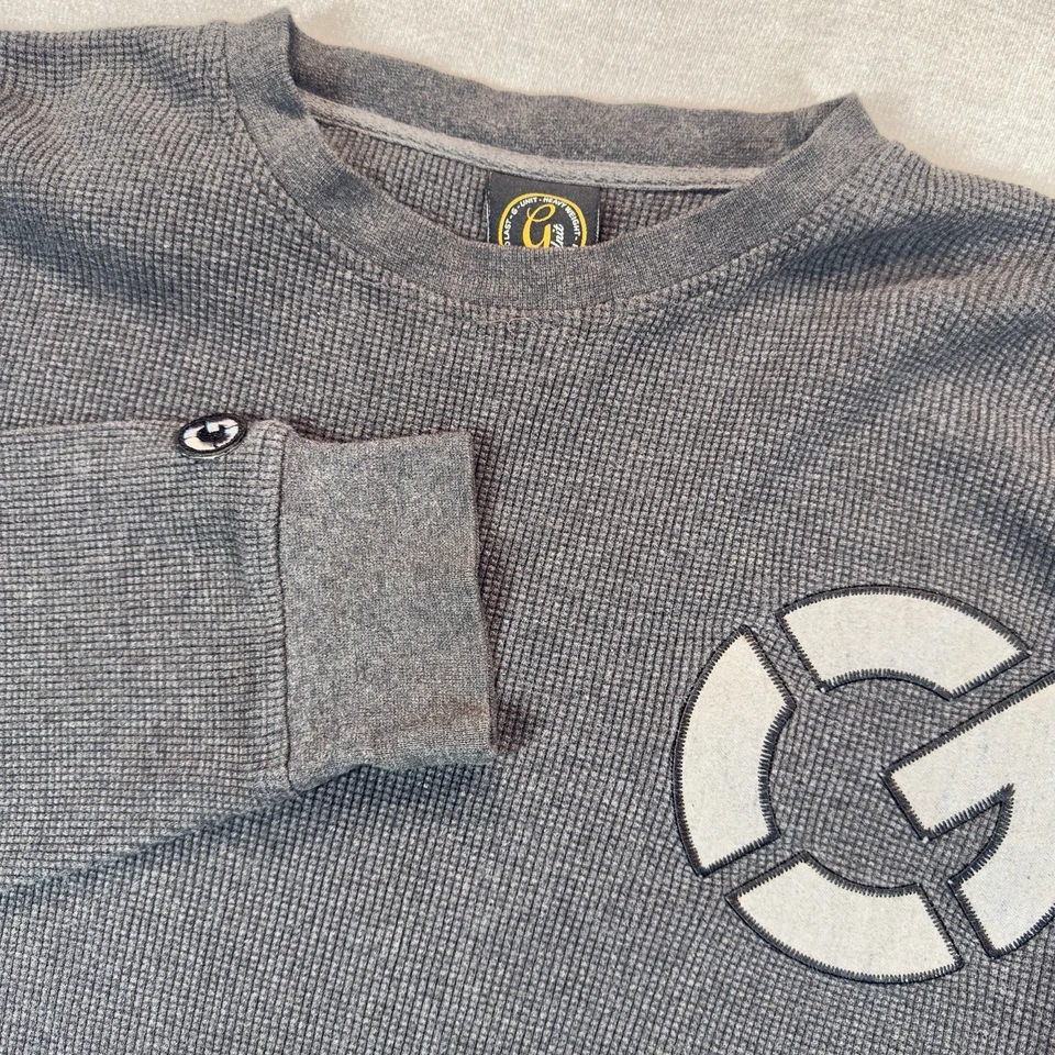 Vtg G-Unit Mens Thermal Shirt 2XL Gray Long Sleeve Waffle Knit Logo Embroidery - Image 1 of 4