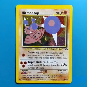 Hitmontop Pokemon TCG Neo Discovery Unlimited Authentic PL Holo Foil Rare 3/75 - Bild 1 von 4