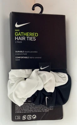 Nike Gathered Hair Ties Black/White 2PK - Image 1 of 4
