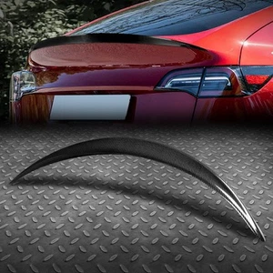 ALA ALERÓN TRASERO ESTILO OE FIBRA DE CARBONO REAL BRILLANTE PARA 20-24 TESLA Y - Imagen 1 de 6