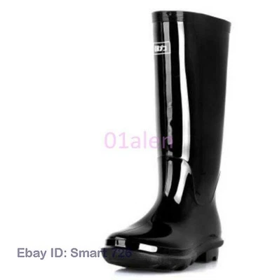 Hombres Hasta la Rodilla Exterior Alto Impermeable Informal Pesca Lluvia Botas de Goma Zapatos Foto 1 de 4