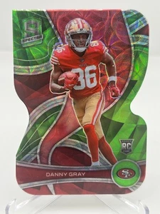 2022 PANINI SPECTRA FOOTBALL DANNY GRAY 23/30 NEON GREEN DIE-CUT NO. 168 49ERS - Picture 1 of 2