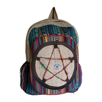 Mochila grande de cáñamo puro Foto 1 de 4