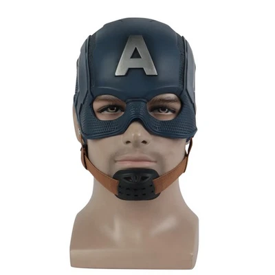 Captain America Mask Cosplay Superhero Soft PVC Helmet Halloween Masqurade Props - Image 1 of 4