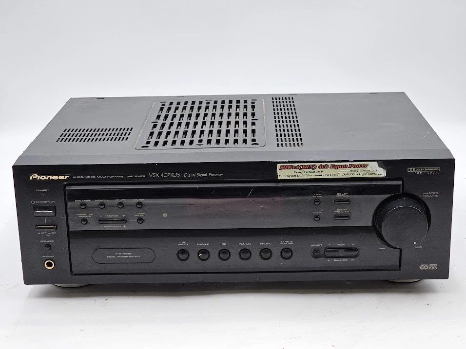 Pioneer VSX-407RDS Receiver - Not Working, Cosmetic Wear - Image 1 of 4