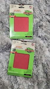 Gator brand Sandpaper 1/4 Sheets 4.5" x 5.5" 120 GRIT 25PC (LOT OF 2) - Picture 1 of 6