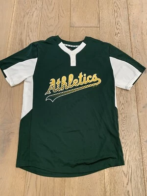 Oakland Athletics Majestic 2 按钮酷底球衣 MLB M 码 — 第 1/4 张图片