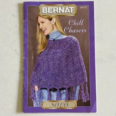Bernat Pattern Book 530123 SOLO Chill Chasers (2005) Knitting Ponchos & Sweaters - Image 1 of 4