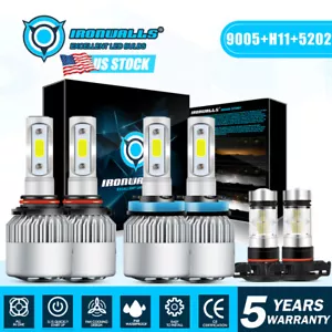 LED Headlight Hi/Lo Beam Fog Light Combo For Chevy Silverado 1500 2500 2007-2015 - Bild 1 von 12