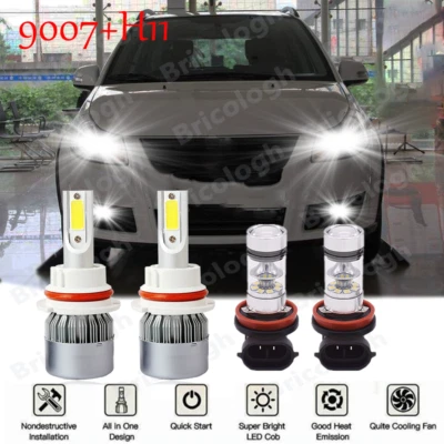 Kit de 4 bombillas antiniebla LED de haz alto/bajo para Suzuki SX4 2007-2013 Foto 1 de 4